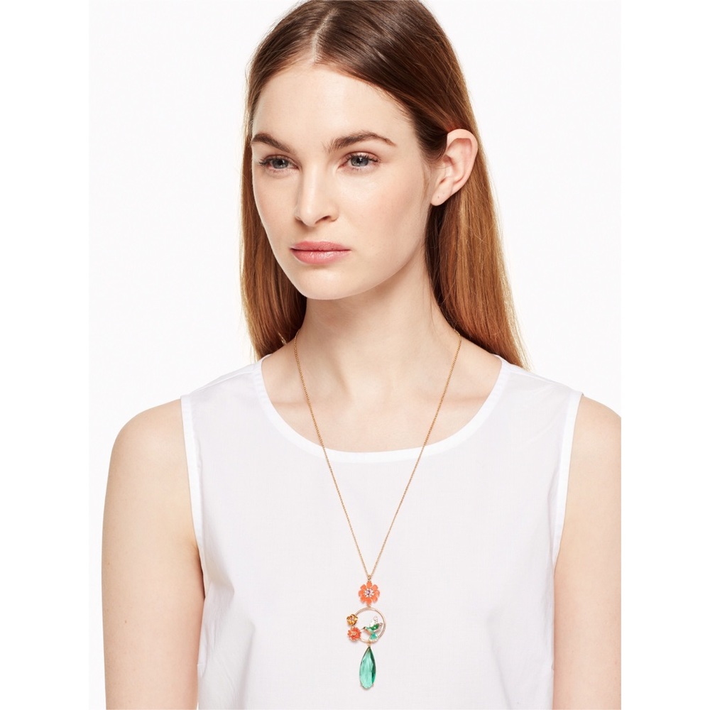 KATE SPADE • Scenic Route Hummingbird Necklace - Picture 2 of 4